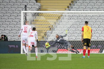 2020-12-23 - Penalty Brest during the French championship Ligue 1 football match between RC Lens and Stade brestois 29 on December 23, 2020 at Bollaert-Delelis stadium in Lens, France - Photo Laurent Sanson / LS Medianord / DPPI - RC LENS VS STADE BRESTOIS 29 - FRENCH LIGUE 1 - SOCCER