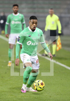2021-01-06 - Arnaud Nordin of Saint-Etienne during the French championship Ligue 1 football match between AS Saint-Etienne (ASSE) and Paris Saint-Germain (PSG) on January 6, 2021 at stade Geoffroy Guichard in Saint-Etienne, France - Photo Jean Catuffe / DPPI - AS SAINT-ETIENNE (ASSE) VS PARIS SAINT-GERMAIN (PSG) - FRENCH LIGUE 1 - SOCCER