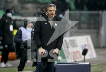 2021-01-06 - Coach of AS Saint-Etienne Claude Puel during the French championship Ligue 1 football match between AS Saint-Etienne (ASSE) and Paris Saint-Germain (PSG) on January 6, 2021 at stade Geoffroy Guichard in Saint-Etienne, France - Photo Jean Catuffe / DPPI - AS SAINT-ETIENNE (ASSE) VS PARIS SAINT-GERMAIN (PSG) - FRENCH LIGUE 1 - SOCCER