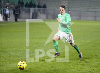2021-01-06 - Romain Hamouma of Saint-Etienne during the French championship Ligue 1 football match between AS Saint-Etienne (ASSE) and Paris Saint-Germain (PSG) on January 6, 2021 at stade Geoffroy Guichard in Saint-Etienne, France - Photo Jean Catuffe / DPPI - AS SAINT-ETIENNE (ASSE) VS PARIS SAINT-GERMAIN (PSG) - FRENCH LIGUE 1 - SOCCER