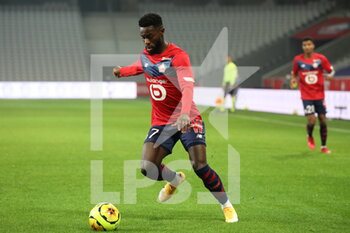 2021-01-06 - Jonathan Bamba 7 LOSC during the French championship Ligue 1 football match between Lille OSC and Angers SCO on January 6, 2021 at Pierre Mauroy stadium in Villeneuve-d'Ascq near Lille, France - Photo Laurent Sanson / LS Medianord / DPPI - LILLE OSC VS ANGERS SCO - FRENCH LIGUE 1 - SOCCER
