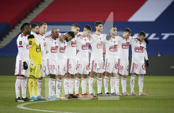 2021-01-09 - Players of Brest pose before the French championship Ligue 1 football match between Paris Saint-Germain (PSG) and Stade Brestois 29 on January 9, 2021 at Parc des Princes stadium in Paris, France - Photo Jean Catuffe / DPPI - PARIS SAINT-GERMAIN (PSG) AND STADE BRESTOIS - FRENCH LIGUE 1 - SOCCER