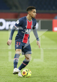 2021-01-09 - Colin Dagba of PSG during the French championship Ligue 1 football match between Paris Saint-Germain (PSG) and Stade Brestois 29 on January 9, 2021 at Parc des Princes stadium in Paris, France - Photo Jean Catuffe / DPPI - PARIS SAINT-GERMAIN (PSG) AND STADE BRESTOIS - FRENCH LIGUE 1 - SOCCER