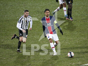 2021-01-16 - Marquinhos of PSG during the French championship Ligue 1 football match between Angers SCO and Paris Saint-Germain on January 16, 2021 at Stade Raymond Kopa in Angers, France - Photo Jean Catuffe / DPPI - ANGERS SCO AND PARIS SAINT-GERMAIN - FRENCH LIGUE 1 - SOCCER