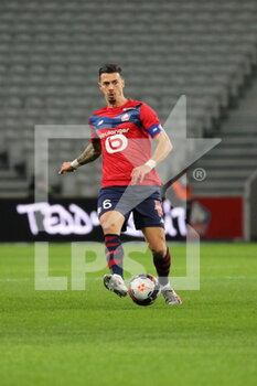 2021-01-17 - Captain LOSC Jose FONTE 6 during the French championship Ligue 1 football match between Lille OSC and Stade de Reims on January 17, 2021 at Pierre Mauroy stadium in Villeneuve-d'Ascq near Lille, France - Photo Laurent Sanson / LS Medianord / DPPI - LILLE OSC AND STADE DE REIMS - FRENCH LIGUE 1 - SOCCER