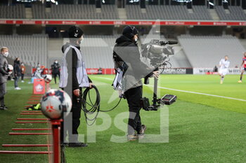 2021-01-17 - French TV during the French championship Ligue 1 football match between Lille OSC and Stade de Reims on January 17, 2021 at Pierre Mauroy stadium in Villeneuve-d'Ascq near Lille, France - Photo Laurent Sanson / LS Medianord / DPPI - LILLE OSC AND STADE DE REIMS - FRENCH LIGUE 1 - SOCCER