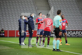 2021-01-17 - LOSC during the French championship Ligue 1 football match between Lille OSC and Stade de Reims on January 17, 2021 at Pierre Mauroy stadium in Villeneuve-d'Ascq near Lille, France - Photo Laurent Sanson / LS Medianord / DPPI - LILLE OSC AND STADE DE REIMS - FRENCH LIGUE 1 - SOCCER