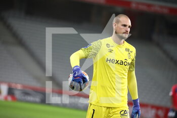 2021-01-17 - Goalkeeper Reims Rajkovic 1 during the French championship Ligue 1 football match between Lille OSC and Stade de Reims on January 17, 2021 at Pierre Mauroy stadium in Villeneuve-d'Ascq near Lille, France - Photo Laurent Sanson / LS Medianord / DPPI - LILLE OSC AND STADE DE REIMS - FRENCH LIGUE 1 - SOCCER