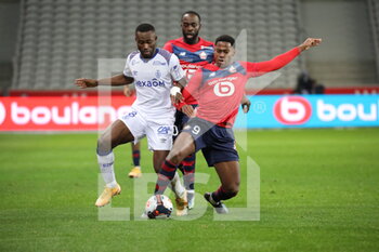 2021-01-17 - Duel DAVID 9 LOSC and MORETO 23 Reims during the French championship Ligue 1 football match between Lille OSC and Stade de Reims on January 17, 2021 at Pierre Mauroy stadium in Villeneuve-d'Ascq near Lille, France - Photo Laurent Sanson / LS Medianord / DPPI - LILLE OSC AND STADE DE REIMS - FRENCH LIGUE 1 - SOCCER