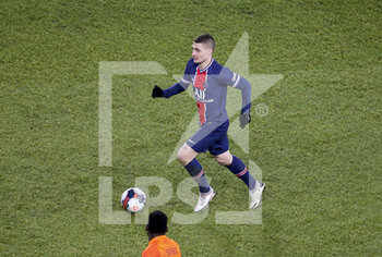 2021-01-22 - Marco Verratti of PSG during the French championship Ligue 1 football match between Paris Saint-Germain (PSG) and Montpellier HSC (MHSC) on January 22, 2021 at Parc des Princes stadium in Paris, France - Photo Jean Catuffe / DPPI - PARIS SAINT-GERMAIN (PSG) AND MONTPELLIER HSC (MHSC) - FRENCH LIGUE 1 - SOCCER