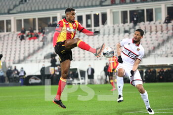 2021-01-23 - Defender Fortes 15 Lens and Saliba 18 Nice during the French championship Ligue 1 football match between RC Lens and OGC Nice on January 23, 2021 at Bollaert-Delelis stadium in Lens, France - Photo Laurent Sanson / LS Medianord / DPPI - RC LENS AND OGC NICE - FRENCH LIGUE 1 - SOCCER