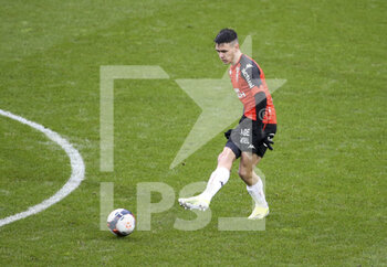 2021-01-31 - Enzo Le Fee of Lorient during the French championship Ligue 1 football match between FC Lorient and Paris Saint-Germain on January 31, 2021 at Stade du Moustoir - Yves Allainmat in Lorient, France - Photo Jean Catuffe / DPPI - FC LORIENT AND PARIS SAINT-GERMAIN - FRENCH LIGUE 1 - SOCCER