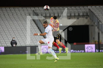 2021-02-03 - Duel Michelin 13 Lens and Dimitri Payet 10 Marseille during the French championship Ligue 1 football match between RC Lens and Olympique de Marseille on February 3, 2021 at Bollaert-Delelis stadium in Lens, France - Photo Laurent Sanson / LS Medianord / DPPI - RC LENS AND OLYMPIQUE DE MARSEILLE - FRENCH LIGUE 1 - SOCCER