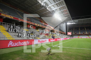 2021-02-03 - Stadium during the French championship Ligue 1 football match between RC Lens and Olympique de Marseille on February 3, 2021 at Bollaert-Delelis stadium in Lens, France - Photo Laurent Sanson / LS Medianord / DPPI - RC LENS AND OLYMPIQUE DE MARSEILLE - FRENCH LIGUE 1 - SOCCER