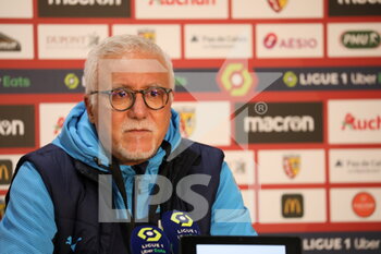 2021-02-03 - Nasser Larguet coach Marseille after press conference during the French championship Ligue 1 football match between RC Lens and Olympique de Marseille on February 3, 2021 at Bollaert-Delelis stadium in Lens, France - Photo Laurent Sanson / LS Medianord / DPPI - RC LENS AND OLYMPIQUE DE MARSEILLE - FRENCH LIGUE 1 - SOCCER