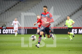 2021-02-14 - Captain Jose FONTE 6 LOSC during the French championship Ligue 1 football match between Lille OSC and Stade Brestois 29 on February 14, 2021 at Pierre Mauroy stadium in Villeneuve-d'Ascq near Lille, France - Photo Laurent Sanson / LS Medianord / DPPI - LILLE OSC (LOSC) AND STADE BRESTOIS 29 (BREST) - FRENCH LIGUE 1 - SOCCER
