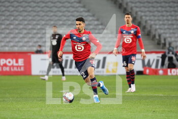 2021-02-14 - Zeki CELIK 2 LOSC during the French championship Ligue 1 football match between Lille OSC and Stade Brestois 29 on February 14, 2021 at Pierre Mauroy stadium in Villeneuve-d'Ascq near Lille, France - Photo Laurent Sanson / LS Medianord / DPPI - LILLE OSC (LOSC) AND STADE BRESTOIS 29 (BREST) - FRENCH LIGUE 1 - SOCCER