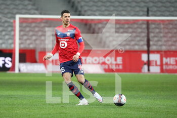 2021-02-14 - Captain Jose FONTE 6 LOSC during the French championship Ligue 1 football match between Lille OSC and Stade Brestois 29 on February 14, 2021 at Pierre Mauroy stadium in Villeneuve-d'Ascq near Lille, France - Photo Laurent Sanson / LS Medianord / DPPI - LILLE OSC (LOSC) AND STADE BRESTOIS 29 (BREST) - FRENCH LIGUE 1 - SOCCER