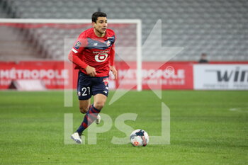 2021-02-14 - Benjamin ANDRE 21 LOSC during the French championship Ligue 1 football match between Lille OSC and Stade Brestois 29 on February 14, 2021 at Pierre Mauroy stadium in Villeneuve-d'Ascq near Lille, France - Photo Laurent Sanson / LS Medianord / DPPI - LILLE OSC (LOSC) AND STADE BRESTOIS 29 (BREST) - FRENCH LIGUE 1 - SOCCER