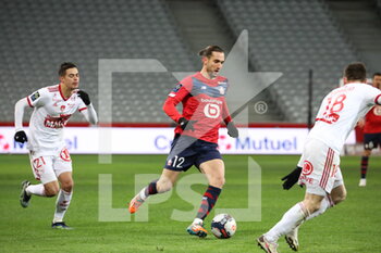 2021-02-14 - Yusuf Yazici 12 LOSC during the French championship Ligue 1 football match between Lille OSC and Stade Brestois 29 on February 14, 2021 at Pierre Mauroy stadium in Villeneuve-d'Ascq near Lille, France - Photo Laurent Sanson / LS Medianord / DPPI - LILLE OSC (LOSC) AND STADE BRESTOIS 29 (BREST) - FRENCH LIGUE 1 - SOCCER