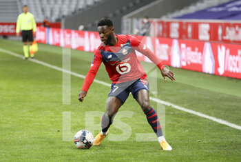 2021-02-14 - Jonathan Bamba of Lille during the French championship Ligue 1 football match between Lille OSC (LOSC) and Stade Brestois 29 (Brest) on February 14, 2021 at Stade Pierre Mauroy in Villeneuve-d'Ascq near Lille, France - Photo Jean Catuffe / DPPI - LILLE OSC (LOSC) AND STADE BRESTOIS 29 (BREST) - FRENCH LIGUE 1 - SOCCER