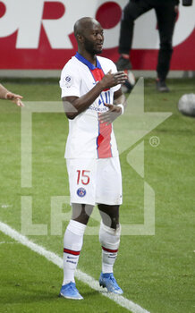 2021-02-27 - Danilo Pereira of PSG celebrates his goal during the French championship Ligue 1 football match between Dijon FCO (DFCO) and Paris Saint-Germain (PSG) on February 27, 2021 at Stade Gaston Gerard in Dijon, France - Photo Jean Catuffe / DPPI - DIJON FCO (DFCO) AND PARIS SAINT-GERMAIN (PSG) - FRENCH LIGUE 1 - SOCCER