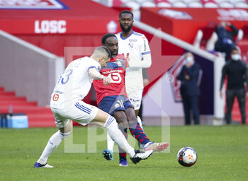 2021-02-28 - Jonathan Ikone of Lille during the French championship Ligue 1 football match between Lille OSC and RC Strasbourg on february 28, 2021 at Pierre Mauroy stadium in Villeneuve-d'Ascq near Lille, France - Photo Jean Catuffe / DPPI - LILLE OSC AND RC STRASBOURG - FRENCH LIGUE 1 - SOCCER