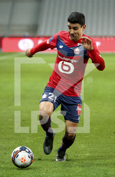 2021-02-28 - Benjamin Andre of Lille during the French championship Ligue 1 football match between Lille OSC and RC Strasbourg on february 28, 2021 at Pierre Mauroy stadium in Villeneuve-d'Ascq near Lille, France - Photo Jean Catuffe / DPPI - LILLE OSC AND RC STRASBOURG - FRENCH LIGUE 1 - SOCCER