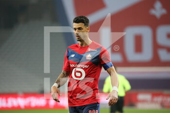 2021-03-03 - Captain LOSC José FONTE 6 during the French championship Ligue 1 football match between Lille OSC and Olympique de Marseille on March 3, 2021 at Pierre Mauroy stadium in Villeneuve-d'Ascq near Lille, France - Photo Laurent Sanson / LS Medianord / DPPI - LILLE OSC AND OLYMPIQUE DE MARSEILLE - FRENCH LIGUE 1 - SOCCER