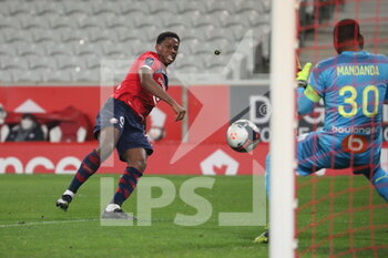 2021-03-03 - Jonathan DAVID 9 losc during the French championship Ligue 1 football match between Lille OSC and Olympique de Marseille on March 3, 2021 at Pierre Mauroy stadium in Villeneuve-d'Ascq near Lille, France - Photo Laurent Sanson / LS Medianord / DPPI - LILLE OSC AND OLYMPIQUE DE MARSEILLE - FRENCH LIGUE 1 - SOCCER