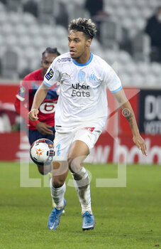 2021-03-03 - Boubacar Kamara of Marseille during the French championship Ligue 1 football match between Lille OSC and Olympique de Marseille on March 3, 2021 at Pierre Mauroy stadium in Villeneuve-d'Ascq near Lille, France - Photo Jean Catuffe / DPPI - LILLE OSC AND OLYMPIQUE DE MARSEILLE - FRENCH LIGUE 1 - SOCCER