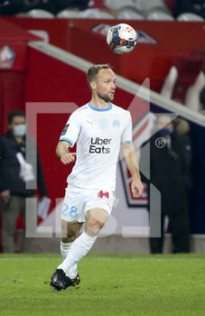 2021-03-03 - Valere Germain of Marseille during the French championship Ligue 1 football match between Lille OSC and Olympique de Marseille on March 3, 2021 at Pierre Mauroy stadium in Villeneuve-d'Ascq near Lille, France - Photo Jean Catuffe / DPPI - LILLE OSC AND OLYMPIQUE DE MARSEILLE - FRENCH LIGUE 1 - SOCCER