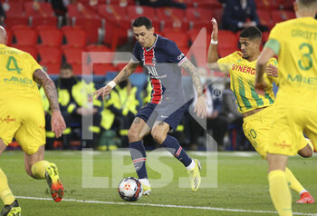 2021-03-14 - Angel Di Maria of PSG during the French championship Ligue 1 football match between Paris Saint-Germain and FC Nantes on March 14, 2021 at Parc des Princes stadium in Paris, France - Photo Jean Catuffe / DPPI - PARIS SAINT-GERMAIN AND FC NANTES - FRENCH LIGUE 1 - SOCCER