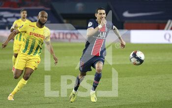 2021-03-14 - Angel Di Maria of PSG, Marcus Coco of FC Nantes (left) during the French championship Ligue 1 football match between Paris Saint-Germain and FC Nantes on March 14, 2021 at Parc des Princes stadium in Paris, France - Photo Jean Catuffe / DPPI - PARIS SAINT-GERMAIN AND FC NANTES - FRENCH LIGUE 1 - SOCCER
