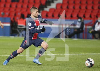 2021-03-14 - Marco Verratti of PSG during the French championship Ligue 1 football match between Paris Saint-Germain and FC Nantes on March 14, 2021 at Parc des Princes stadium in Paris, France - Photo Jean Catuffe / DPPI - PARIS SAINT-GERMAIN AND FC NANTES - FRENCH LIGUE 1 - SOCCER