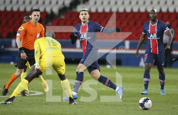2021-03-14 - Leandro Paredes of PSG during the French championship Ligue 1 football match between Paris Saint-Germain and FC Nantes on March 14, 2021 at Parc des Princes stadium in Paris, France - Photo Jean Catuffe / DPPI - PARIS SAINT-GERMAIN AND FC NANTES - FRENCH LIGUE 1 - SOCCER