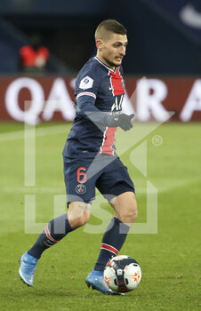2021-03-14 - Marco Verratti of PSG during the French championship Ligue 1 football match between Paris Saint-Germain and FC Nantes on March 14, 2021 at Parc des Princes stadium in Paris, France - Photo Jean Catuffe / DPPI - PARIS SAINT-GERMAIN AND FC NANTES - FRENCH LIGUE 1 - SOCCER
