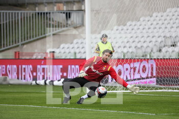 2021-03-14 - Goalkeeper RC Lens Jean-Louis Leca 16 during the French championship Ligue 1 football match between RC Lens and FC Metz on March 14, 2021 at Bollaert-Delelis stadium in Lens, France - Photo Laurent Sanson / LS Medianord / DPPI - RC LENS AND FC METZ - FRENCH LIGUE 1 - SOCCER