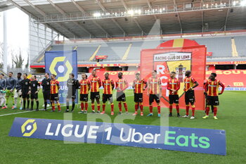 2021-03-14 - Presentation team RC Lens during the French championship Ligue 1 football match between RC Lens and FC Metz on March 14, 2021 at Bollaert-Delelis stadium in Lens, France - Photo Laurent Sanson / LS Medianord / DPPI - RC LENS AND FC METZ - FRENCH LIGUE 1 - SOCCER