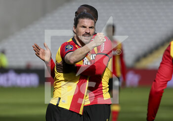 2021-03-14 - Yannick Cahuzac of Lens celebrates his goal during the French championship Ligue 1 football match between RC Lens and FC Metz on March 14, 2021 at Stade Bollaert-Delelis in Lens, France - Photo Jean Catuffe / DPPI - RC LENS AND FC METZ - FRENCH LIGUE 1 - SOCCER