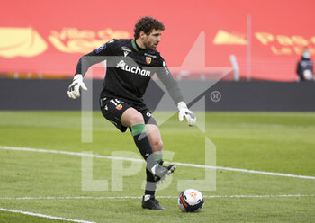 2021-03-14 - Goalkeeper of Lens Jean-Louis Leca during the French championship Ligue 1 football match between RC Lens and FC Metz on March 14, 2021 at Stade Bollaert-Delelis in Lens, France - Photo Jean Catuffe / DPPI - RC LENS AND FC METZ - FRENCH LIGUE 1 - SOCCER