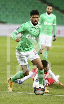 2021-03-19 - Mahdi Camara of Saint-Etienne during the French championship Ligue 1 football match between AS Saint-Etienne (ASSE) and AS Monaco (ASM) on March 19, 2021 at Stade Geoffroy Guichard in Saint-Etienne, France - Photo Jean Catuffe / DPPI - AS SAINT-ETIENNE (ASSE) AND AS MONACO (ASM) - FRENCH LIGUE 1 - SOCCER