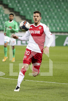2021-03-19 - Stevan Jovetic of Monaco during the French championship Ligue 1 football match between AS Saint-Etienne (ASSE) and AS Monaco (ASM) on March 19, 2021 at Stade Geoffroy Guichard in Saint-Etienne, France - Photo Jean Catuffe / DPPI - AS SAINT-ETIENNE (ASSE) AND AS MONACO (ASM) - FRENCH LIGUE 1 - SOCCER