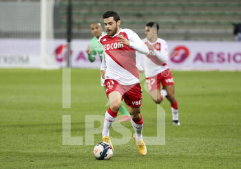 2021-03-19 - Kevin Volland of Monaco during the French championship Ligue 1 football match between AS Saint-Etienne (ASSE) and AS Monaco (ASM) on March 19, 2021 at Stade Geoffroy Guichard in Saint-Etienne, France - Photo Jean Catuffe / DPPI - AS SAINT-ETIENNE (ASSE) AND AS MONACO (ASM) - FRENCH LIGUE 1 - SOCCER