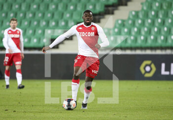 2021-03-19 - Youssouf Fofana of Monaco during the French championship Ligue 1 football match between AS Saint-Etienne (ASSE) and AS Monaco (ASM) on March 19, 2021 at Stade Geoffroy Guichard in Saint-Etienne, France - Photo Jean Catuffe / DPPI - AS SAINT-ETIENNE (ASSE) AND AS MONACO (ASM) - FRENCH LIGUE 1 - SOCCER