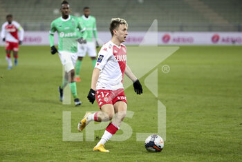 2021-03-19 - Aleksandr Golovin of Monaco during the French championship Ligue 1 football match between AS Saint-Etienne (ASSE) and AS Monaco (ASM) on March 19, 2021 at Stade Geoffroy Guichard in Saint-Etienne, France - Photo Jean Catuffe / DPPI - AS SAINT-ETIENNE (ASSE) AND AS MONACO (ASM) - FRENCH LIGUE 1 - SOCCER