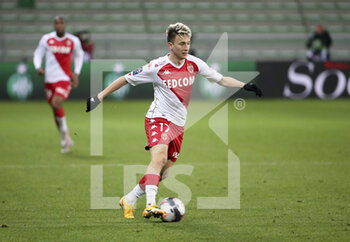 2021-03-19 - Aleksandr Golovin of Monaco during the French championship Ligue 1 football match between AS Saint-Etienne (ASSE) and AS Monaco (ASM) on March 19, 2021 at Stade Geoffroy Guichard in Saint-Etienne, France - Photo Jean Catuffe / DPPI - AS SAINT-ETIENNE (ASSE) AND AS MONACO (ASM) - FRENCH LIGUE 1 - SOCCER