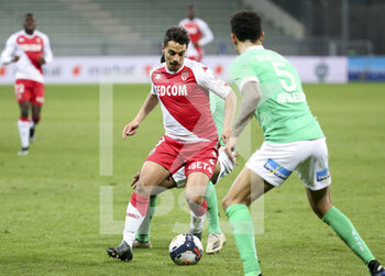 2021-03-19 - Wissam Ben Yedder of Monaco during the French championship Ligue 1 football match between AS Saint-Etienne (ASSE) and AS Monaco (ASM) on March 19, 2021 at Stade Geoffroy Guichard in Saint-Etienne, France - Photo Jean Catuffe / DPPI - AS SAINT-ETIENNE (ASSE) AND AS MONACO (ASM) - FRENCH LIGUE 1 - SOCCER