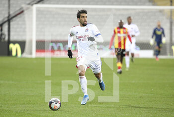 2021-04-03 - Lucas Paqueta of Lyon during the French championship Ligue 1 football match between RC Lens and Olympique Lyonnais (OL, Lyon) on April 3, 2021 at Stade Bollaert-Delelis in Lens, France - Photo Jean Catuffe / DPPI - RC LENS VS OLYMPIQUE LYONNAIS - FRENCH LIGUE 1 - SOCCER