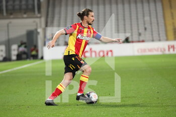 2021-04-03 - Captain RC Lens Yannick Cahuzac 18 during the French championship Ligue 1 football match between RC Lens and Olympique Lyonnais on April 3, 2021 at Bollaert-Delelis stadium in Lens, France - Photo Laurent Sanson / LS Medianord / DPPI - RC LENS VS OLYMPIQUE LYONNAIS - FRENCH LIGUE 1 - SOCCER